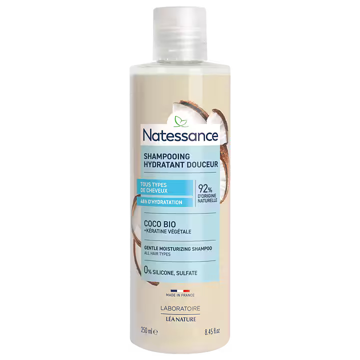 Natessance Gentle moisturizing Shampoo - Coconut & plant keratin