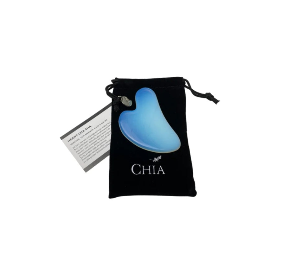 Heart Gua Sha vit opal