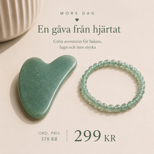 Gua Sha & Armband grön Aventurin