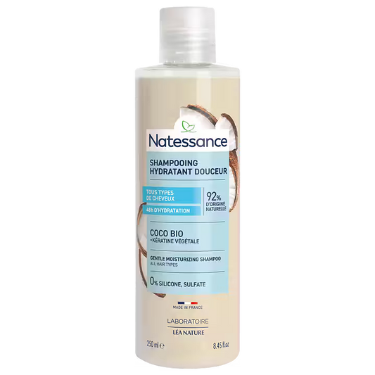 Natessance Gentle moisturizing Shampoo - Coconut & plant keratin